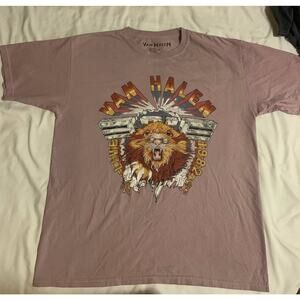 NWOT Forever 21 Pink Van Halen Oversized Tee